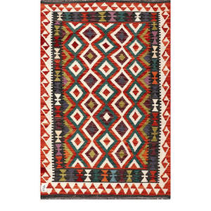พรมกิลิมไมมาณา อัฟกานิสถาน ขนาด 157 x 102 ซม. ชุดพรมพื้นเมืองอัฟกานิสถานแบบดั้งเดิม - Product Image 1