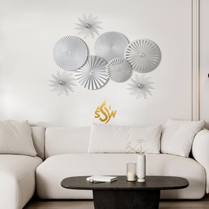 Arte de pared de diseño único, artículos de plata, arte colgante de pared de Metal con la mejor calidad, decoración de sala de estar, arte de pared a precio barato - Product Image 4