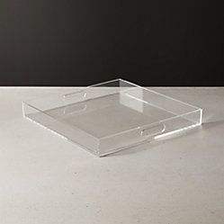 Clear <b>Acrylic</b> <b>Storage</b> Tray for Kitchen Dining Table Modern Design Dishwasher Safe Portable Multifunction Tableware 1-2L Capacity - Product Image 3