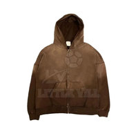 Survêtements en coton délavé personnalisés pour hommes, imprimé animal, antibactériens, respirants, écologiques, grandes tailles, hiver