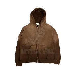 Survêtements en coton délavé personnalisés pour hommes, imprimé animal, antibactérien, best-seller, grande taille, design d'hiver, poids lourd - Product Image 2