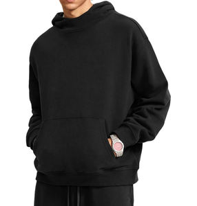 Precio al por mayor de gran tamaño suelto lavable peso pesado imprimible algodón polar Sudadera con capucha para hombres y mujeres - Product Image 2
