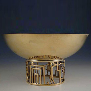 ชามเสิร์ฟชุบทองขัดเงาอย่างประณีต สำหรับงานเลี้ยงฉลองหรืองานสังสรรค์ในบ้านสไตล์ราชวงศ์ - Product Image 5