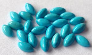 Cabochon de marquise turquoise naturelle de la Belle au bois dormant de l'Arizona 3X6mm de qualité supérieure-Loose Arizona Turquoise Marquise - Product Image 4