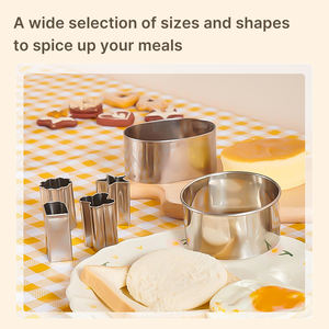 5-8 Pcs <b>Heart</b> Wave Shaped Stainless Steel <b>Cookie</b> <b>Cutters</b> for Biscuits, Fondant, Vegetables, and Cake Pastry Baking Molds - Product Image 2