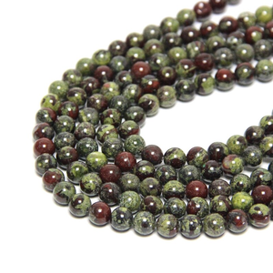 Collier en cristal naturel, perles de dragone en pierre de sang lisses, pierres rouges polies, bijoux en pierres précieuses, brin lâche, grossiste en pierres précieuses pour la guérison - Product Image 3