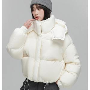 Veste chaude à capuche pour femmes col montant parka de loisirs nouveau, 2024 hiver nouveau grand manteau en duvet pour femmes - Product Image 5