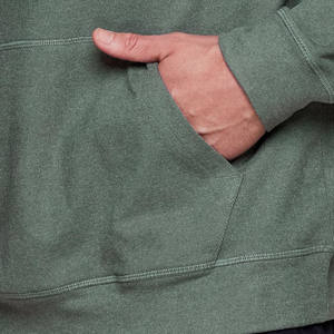 เสื้อฮู้ดมีซิปแบบสวมหัวผ้าคอตตอนพิมพ์โลโก้ทรงบ็อกซี่ฟิตแบบกำหนดเอง - Product Image 3