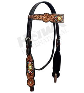 Alta qualità in pelle occidentale Headstall con perline e Tack equestre per le corse di cavalli e l'equitazione ad un prezzo eccellente - Product Image 4