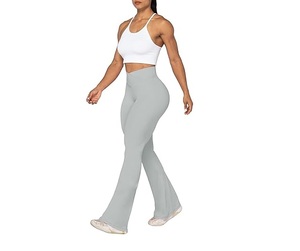 Mallas personalizadas de cintura alta y media para mujer hechas en fábrica, los mejores servicios, mallas de LICRA de alta calidad a la moda con etiqueta personalizada - Product Image 2