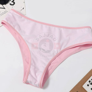 Impreso Logotipo personalizado Color Básico Rib Bandeau Fabricante Traje de baño Conjunto de Bikini - Product Image 3