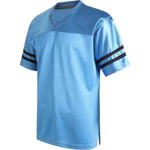 Camisetas luminosas de fútbol americano de primera calidad Tela brillante especial Manga a rayas Sublimación personalizada y diseños bordados - Product Image 1