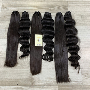 Extensiones de pelo humano vietnamita de grado Remy, trama de pelo virgen negro natural al por mayor, doble estirado, recto, proveedor de confianza - Product Image 2