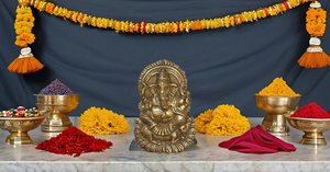 Modern Style Handmade Brass Ganesha Idol Wall Hanging Statue for Wedding or Diwali Decor for Door or Gift - Product Image 5