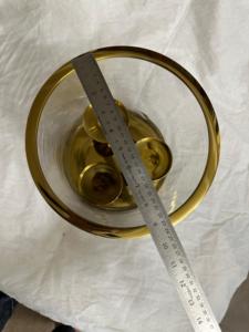 Modern Design Handmade Christmas Candlestick <b>Holder</b> Glass Votive Metal Plate Base with 3 Arms Decorative Pillar <b>Candle</b> <b>Holder</b> - Product Image 4