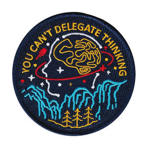 New Excellent Quality Embroidered Badges Wholesale Custom Logo Iron on 3D Embroidery Patches for Garments - Product Image 3