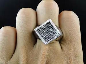 Vente chaude VVS Moissanite 925 Bague En Argent Sterling Plaqué Or Fine Jewelry Hommes Femmes Diamant Test Cadeau De Fiançailles Unisexe - Product Image 4