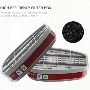 Masker Gas silikon anti-partikel Premium Kelas P100 setengah wajah 6200 <span class=keywords><strong>Respirator</strong></span> keselamatan untuk perlindungan partikulat - Product Image 6