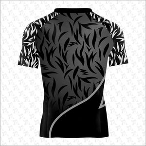 เสื้ออัดพิมพ์แบบกําหนดเองแขนสั้นเซิร์ฟยามผื่นกีฬาโลโก้ที่กําหนดเองโพลีเอสเตอร์สแปนเด็กซ์ระเหิดยามผื่น - Product Image 6