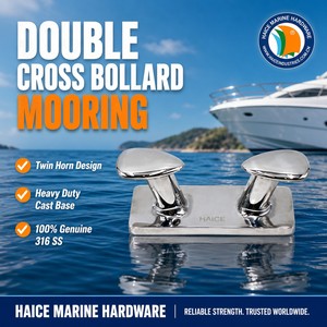 Bitta a Doppia Croce in Acciaio Inox 316 <span class=keywords><strong>per</strong></span> Uso Marino, 350mm, Accessori <span class=keywords><strong>per</strong></span> Ormeggio di Yacht, Kayak e Imbarcazioni - Product Image 6