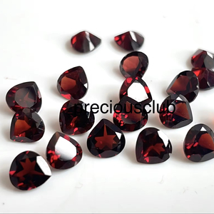 Grenat rouge naturel coupe coeur 8mm-grenat rouge lâche de qualité supérieure coupe coeur - Product Image 1