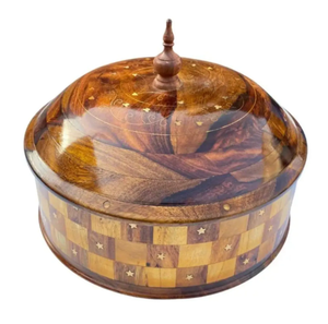 Venta al por mayor de acero y olla caliente de madera caja de Chapati caja de arroz mantiene la comida caliente y fresca cacerola utensilios de cocina para el hogar cocina restaurante - Product Image 6