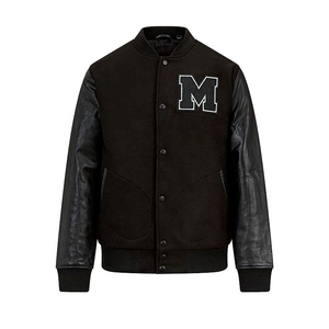 Venta al por mayor personalizado Varsity chaquetas Zip up Windbreaker Bomber chaqueta personalizada cosido cualquier texto Logo Varsity chaquetas - Product Image 6