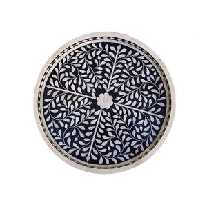 Bandeja de servicio con incrustaciones de hueso de grado comercial hecha a mano de suministro directo de fábrica para restaurante y uso decorativo doméstico de la mejor calidad - Product Image 1