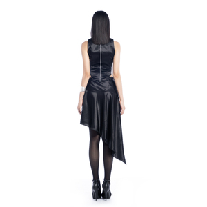 Jupes en satin pour femmes de haute qualité sans manches Design asymétrique Chic Sexy taille tissée bon prix Fabriqué au Vietnam - Product Image 3