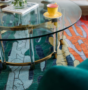 Alfombra de Lana Anudada a Mano Estilo Kazajo, Ecológica, Antideslizante, de Color Sólido, Estilo Moderno para Sala de Estar - Product Image 5