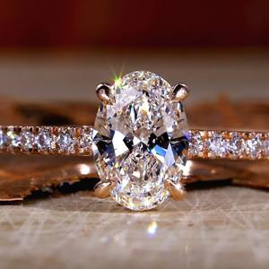 Bague en or 10 carats pour femmes de luxe RB Gems ronde en zircon coupe brillante certifiée IGI pour fiançailles de fête de mariage - Product Image 3