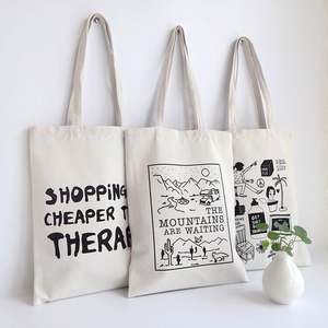 Sac fourre-tout en coton personnalisable avec poignée écologique Caractéristiques Logo personnalisé pour la promotion ou la conception de motif de lettre de cadeau - Product Image 4