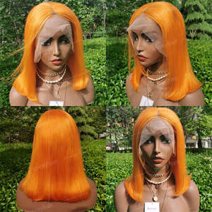 Perruques courtes en dentelle bouclée 100% cheveux humains vierges indiens, fournisseur de perruques en dentelle sans colle pour femmes noires - Product Image 2