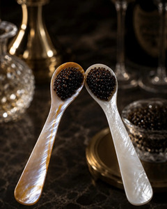 Cuchara de caviar de concha natural, cuchara de servir de nácar, logotipo personalizado, vajilla de lujo para cenas gourmet - Product Image 3