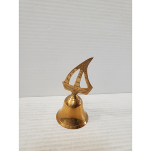 Campana de iglesia de latón macizo de tamaño mini con mango, fundición pulida con espejo, ideal para decoración navideña de mesa a un precio asequible - Product Image 5
