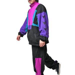 Survêtements coupe-vent imperméables avec logo personnalisé pour hommes, 100% coton respirant, motif uni, ensemble veste et pantalon pour l'extérieur - Product Image 2