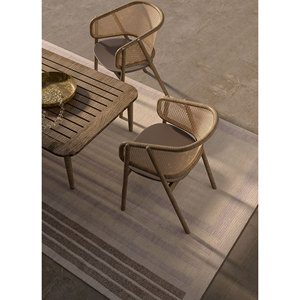 พรมลายทางสีทองแบบทอเรียบ โพลีเอสเตอร์ กันลื่น ซักได้ ลายดอกไม้ สำหรับบ้าน โรงแรม ทางเดิน รุ่น ADPL-1107 - Product Image 5