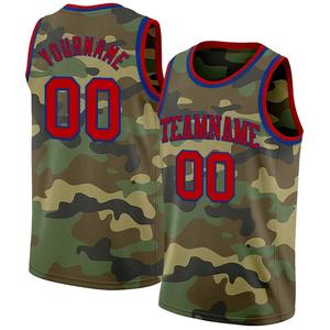 Maillot de basket personnalisé camouflage pour homme – Débardeur d'été 2025 – Gilet de sport sans manches pour équipe de basketball camouflage - Product Image 6