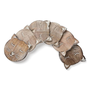 Cadeaux artisanaux en bois, sous-verres en bois personnalisés pour la bière, le café, les jus, les tasses à thé - Product Image 2