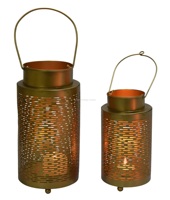 Porte-bougie élégant en fer forgé découpé au laser, marque IHA, modèle IHACA417, décoration de la maison pour la Saint-Valentin, Pâques, Noël