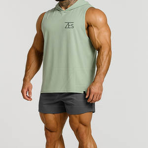 Wholesale OEM Service Latest Design <b>Men</b> <b>Sleeveless</b> <b>Hoodies</b> Made In Pakistan <b>Sleeveless</b> <b>Hoodies</b> - Product Image 3