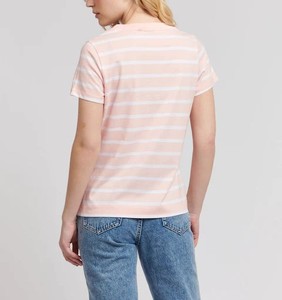 Fabricant surdimensionné personnalisé décontracté Vintage femmes t-shirts lourd de haute qualité 100% coton bicolore couleur rose et blanc - Product Image 2