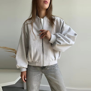 Sudaderas con Capucha de Invierno para Mujer, Forradas, con Cremallera, Personalizadas, Extra Grandes, de Algodón Orgánico 100%, Felpa Ecológica, Color Personalizado, Logotipo de Alta Calidad - Product Image 3