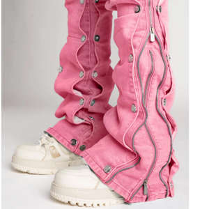 Mens High Quality Black Biker <b>Denim</b> Jeans & <b>Jacket</b> Hip-Hop Style Stonewashed Breathable Solid Pattern Spring Collection - Product Image 5