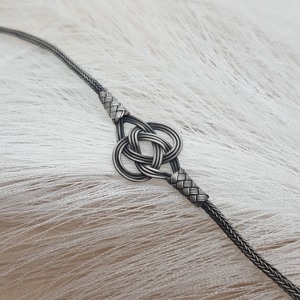 Pulsera de cadena Kazaz blanca y negra tejida a mano de Plata de Ley 999 hecha a mano de Anatolia, joyería Unisex Dianty única - Product Image 5