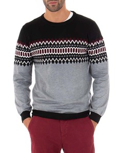 Jersey de punto de manga larga con cuello redondo de punto de algodón 100% informal de tendencia superior personalizado para hombre, suéteres impresos transpirables, nuevo diseño - Product Image 2