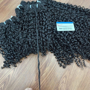 Extensiones de cabello virgen vietnamita de doble dibujado de alta calidad 100% Pixie cURL trama estilo de cabello Color Natural trama cabello - Product Image 5