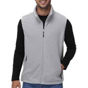 Chalecos de lana para exteriores para hombre con cremallera completa con opciones de etiqueta de impresión de logotipo bordado personalizado para uniforme o ropa deportiva - Product Image 5