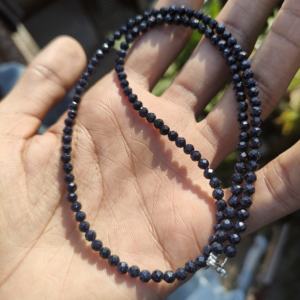 Cuentas de Zafiro Azul, Cuentas Redondas Facetadas, Tamaño 2 mm, Hilo de 17 Pulgadas, Calidad Súper Fina - Product Image 2