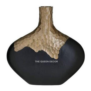 Coastal Style Modern Hammered <b>Flower</b> <b>Vase</b> Handmade Iron Table <b>Vase</b> <b>for</b> Home Office Bedroom Festive Occasions <b>for</b> Living Room - Product Image 1